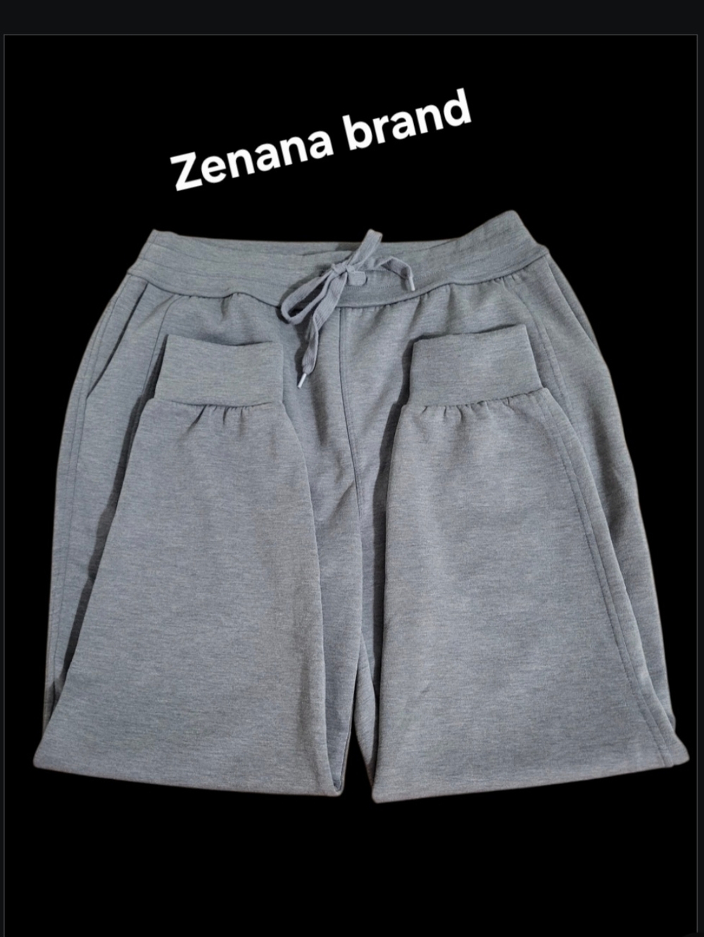 Zenana Outfitters Gray Knit Waistband Jogger Pants